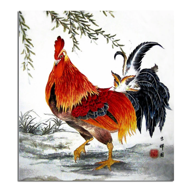 Rooster 80x88cm New 100% Full Area Highlight Diamond Needlework Diy
