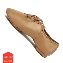 Профессиональная обувь из телячьей кожи на плоской подошве из спилка, джазовая танцевальная обувь для взрослых, обувь для спортивных танцев, кроссовки со шнуровкой 4718