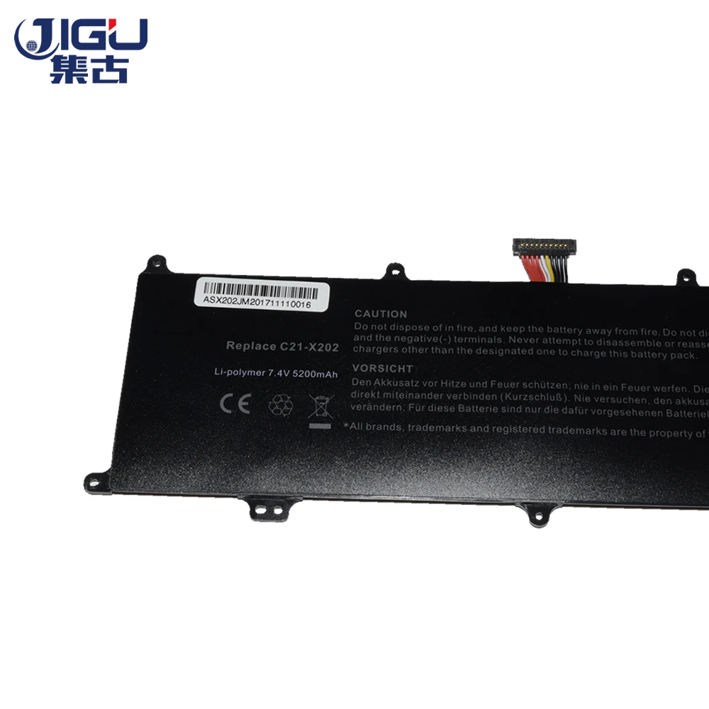 JIGU C21-X202 Laptop Battery For ASUS S200LI236 For VivoBook X202E-CT006H S200 X201 X201E S200L3217E S200E X201E ARM X202E-3E