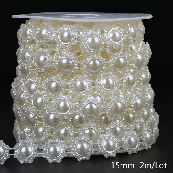 Ivory Pearl Bead Chain for DIY Decorations & Crafts