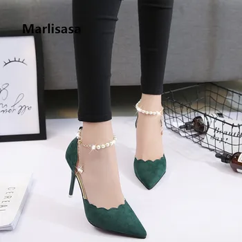 

Marlisasa Vrouwen Hoge Hakken Women Classic High Quality Black High Heel Pumps Lady Sexy Sweet Pumps Female Cute Shoes F2897