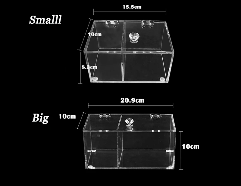 StarLinkStar. Прозрачный акриловый Ватный тампон коробка и ящики для хранения Органайзер держатель косметический макияж инструмент женский акриловый Органайзер