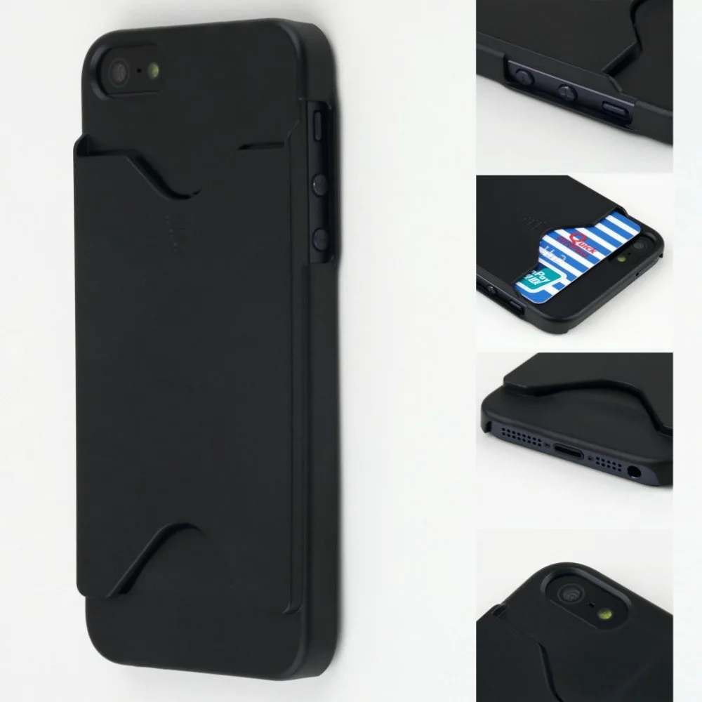 

Hard Plastic Moblie Phone Case Cover Shell With ID Credit Card Slot Holder for iPhone 5 5S 4.7 Drop Shipping Promotion