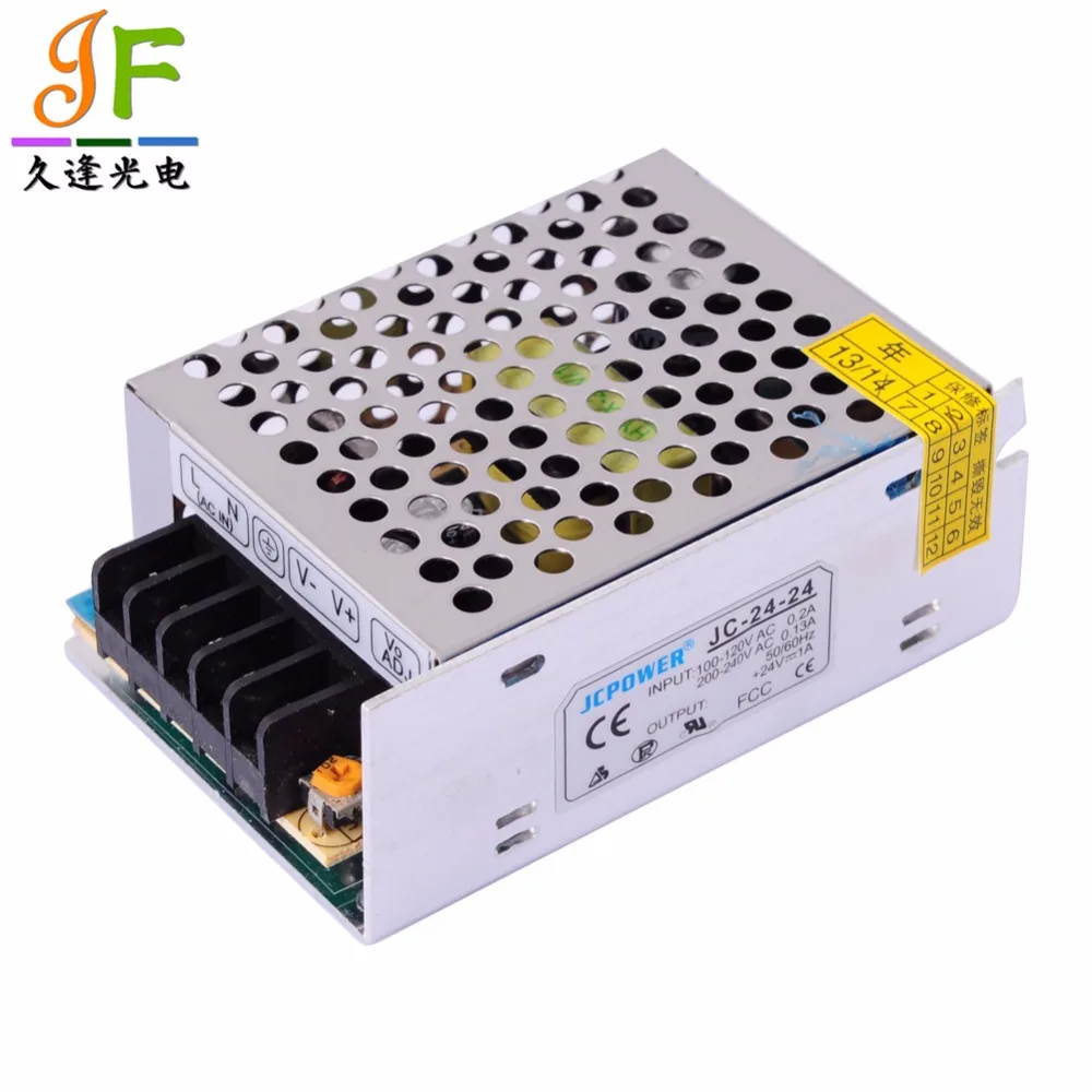 Адаптер AC110/220V к светодиодный DC24V 1A трансформатор питания в железной крышке для