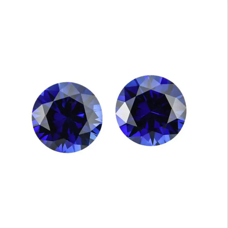 CSJ Created Sapphire Round Cut Loose Gemstone Blue Corundum For Diy Fine Jewelry 925 Silver Mounting Color Change Stone