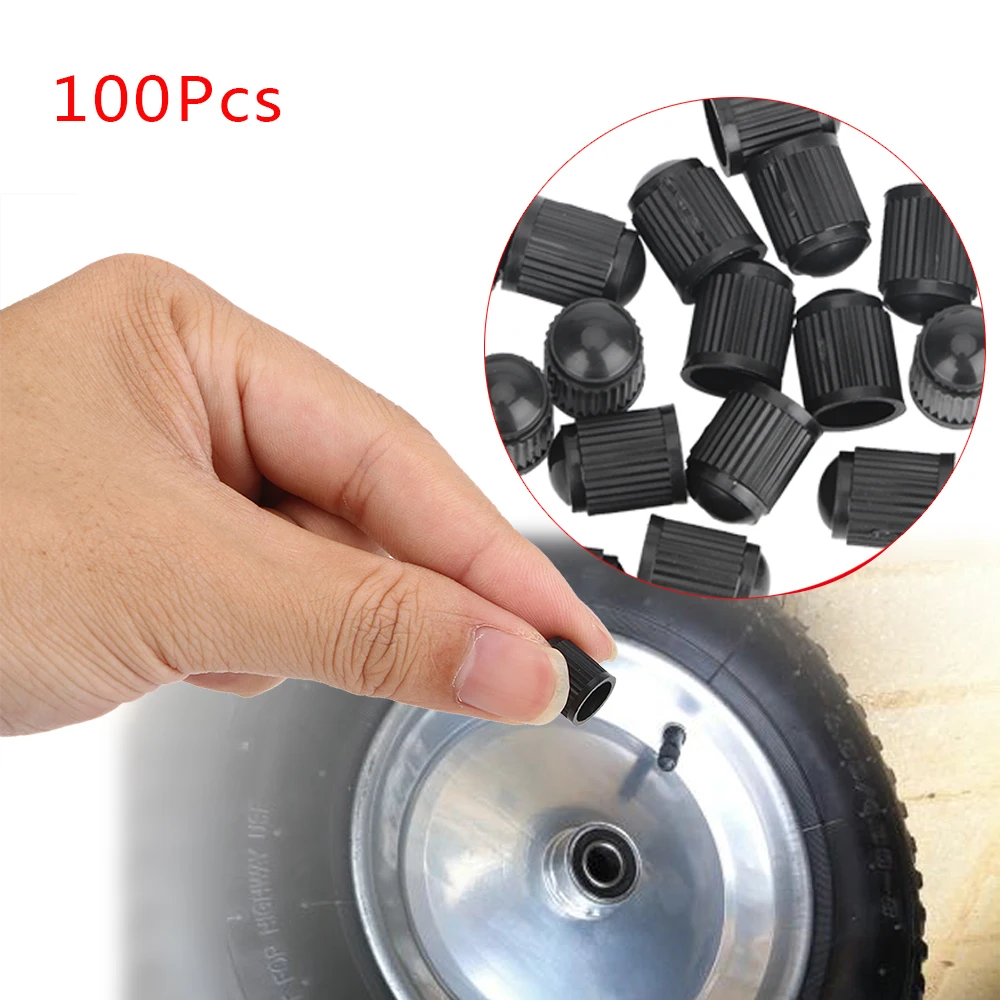 100 Pieces/Set Car Tire Valve Caps Auto Truck Bike MTB Dust Dustproof