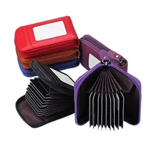 12 отделений для карт, натуральная кожа, унисекс, ID держатель, кошельки, высокое качество, женские держатели для кредитных карт, Женская подушка, кошелек, держатель, кошелек