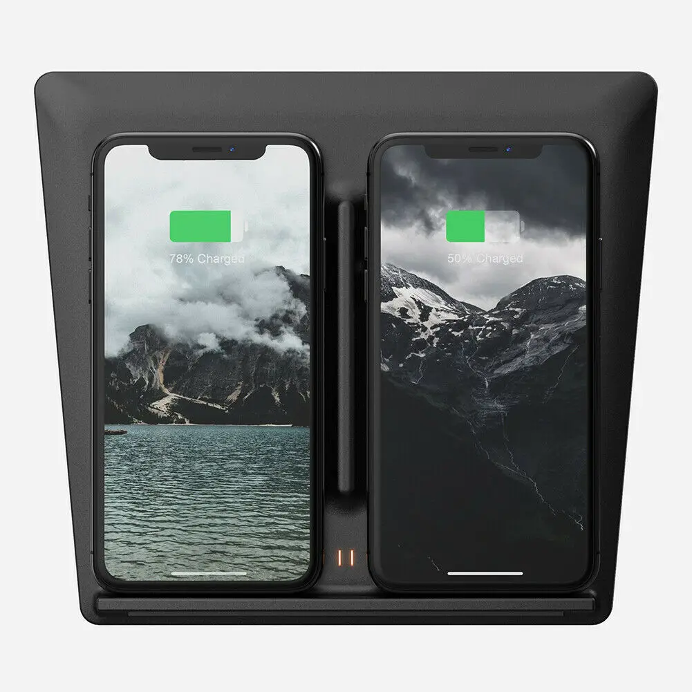 

Car Wireless Charger Center Console Dual Phones Charging Portable for Tesla Model 3 IJS998