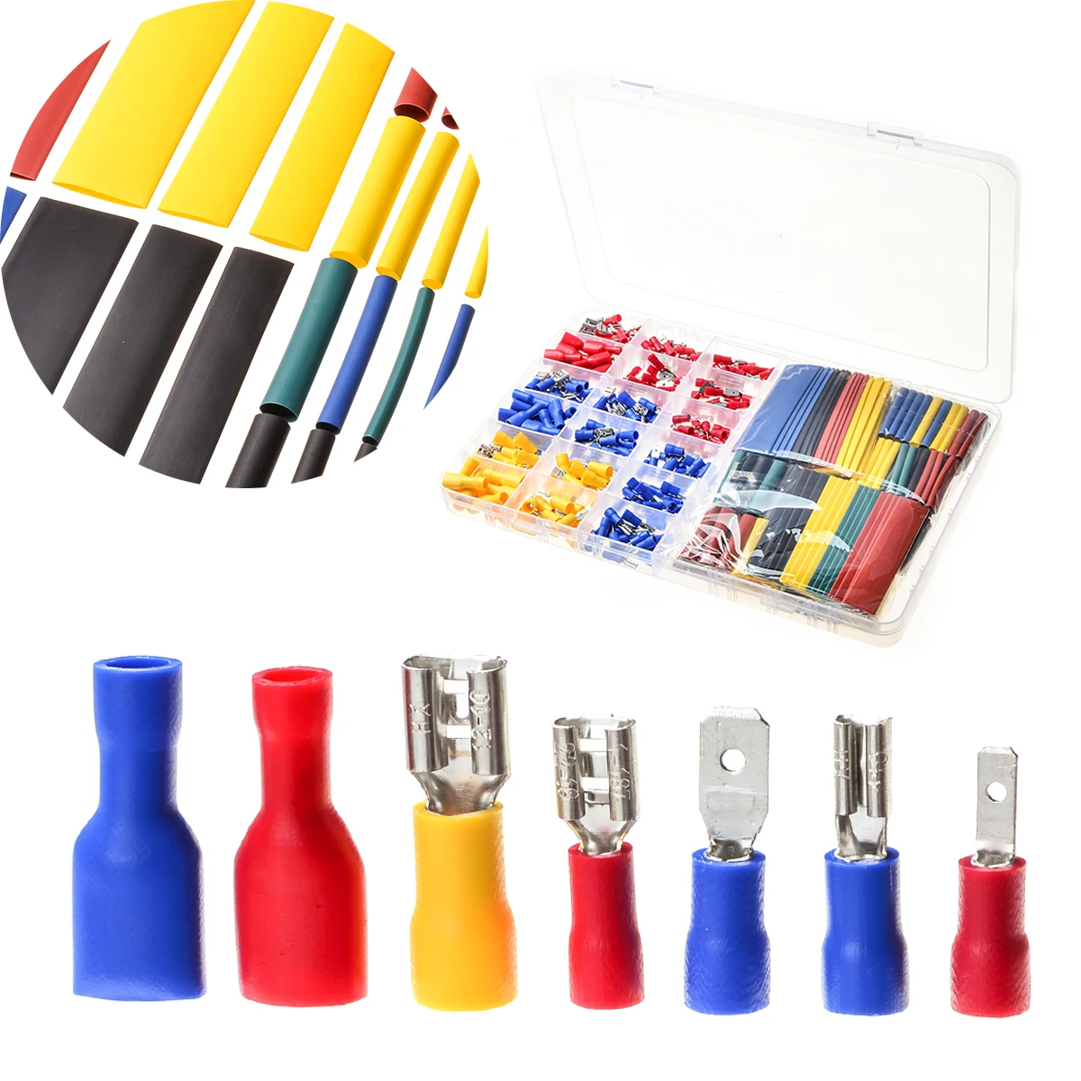 

578PCS Wire Connectors Set-250PCS Electrical Terminals+328PCS Heat Shrink Tube