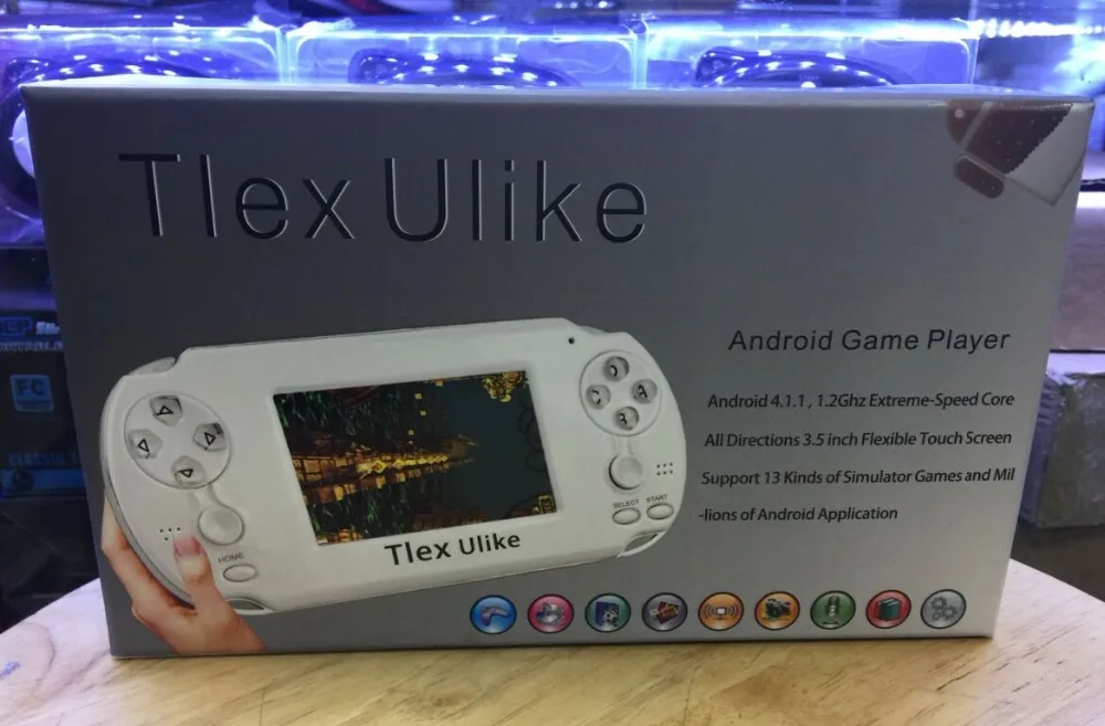 

NEW Tlex Ulike Android Handheld Game Console With 4GB Memory+ Bluetooth Wifi HDMI Video Support MP4 MP5 Android player D30