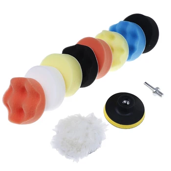 

11pcs 8CM Polishing Buffing Pad Kit for Auto Car Polishing Wheel Kit Buffer With Drill Adapter Car Removes Scratches