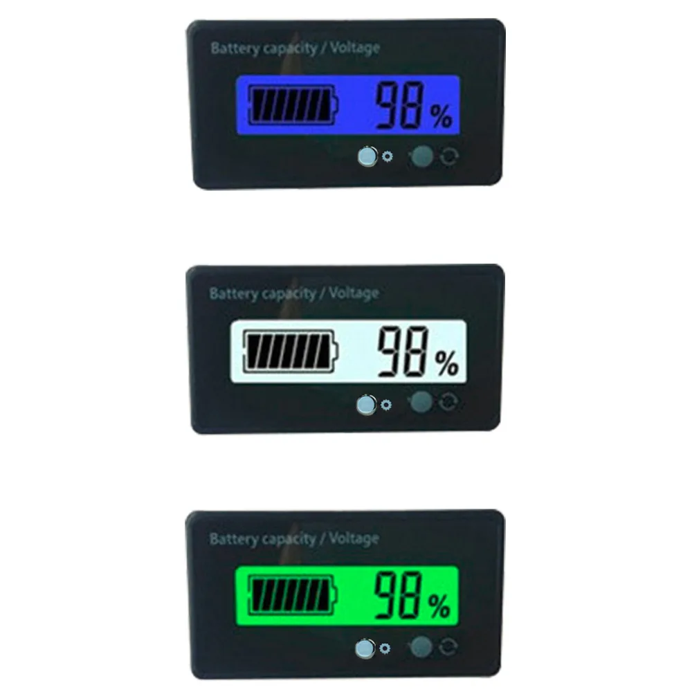 

1pc Lithium Battery Capacity Indicator Voltage Tester Power Meter LCD Digital Voltmeter for 12V/24V/36V/48V Acid Lead