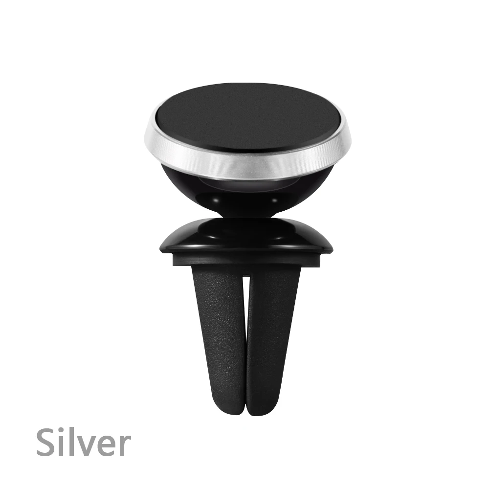 360 drgrees Поворот Магнитный автомобильный держатель Air Vent Стенд для Универсальный сотовый телефон gps держатели для телефонов салонные аксессуары - Цвет: silver