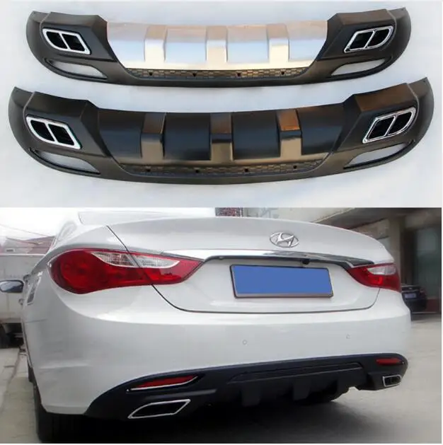 

PP REAR TRUNK LIP SPOILER DIFFUSER EXHAUST BUMPER PROTECTOR COVER FOR Hyundai SONATA 8 2011 2012 2013 2014 BY EMS