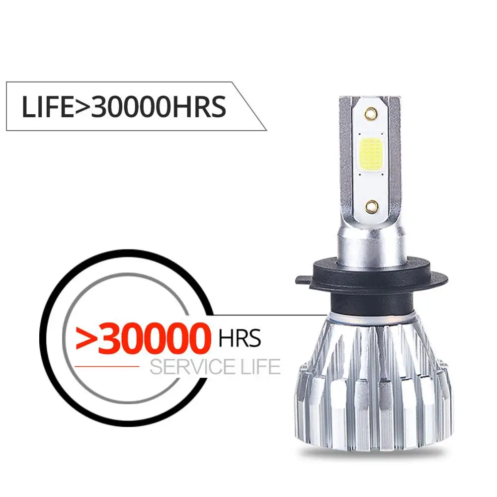 Светодиодная лампа ATcomm h7 12 В h3 светодиодная h11 hb4 h8 h1 h4 h9 9005/hb3 9006 hb2 9003