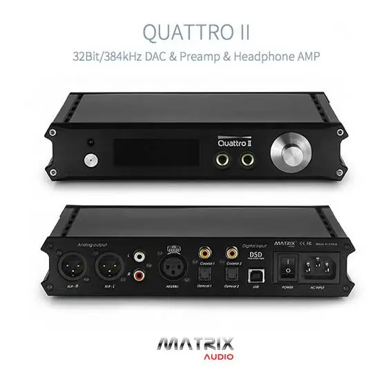 

Matrix QUATTRO II DSD 32Bit/384kHz ES9018S Digital Analog USB D/A Wandler Highend DAC Preamp Power Amplifier AMP