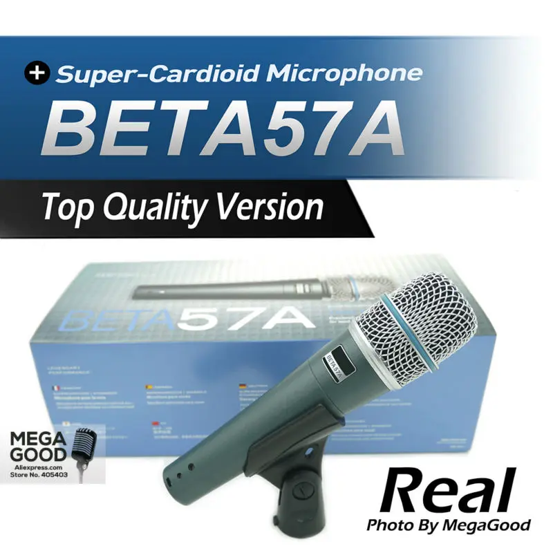 

Free Shipping! Top Quality Version BETA57 Professional BETA57A Supercardioid Handheld Dynamic Wired Microphone Beta 57A 57 A Mic