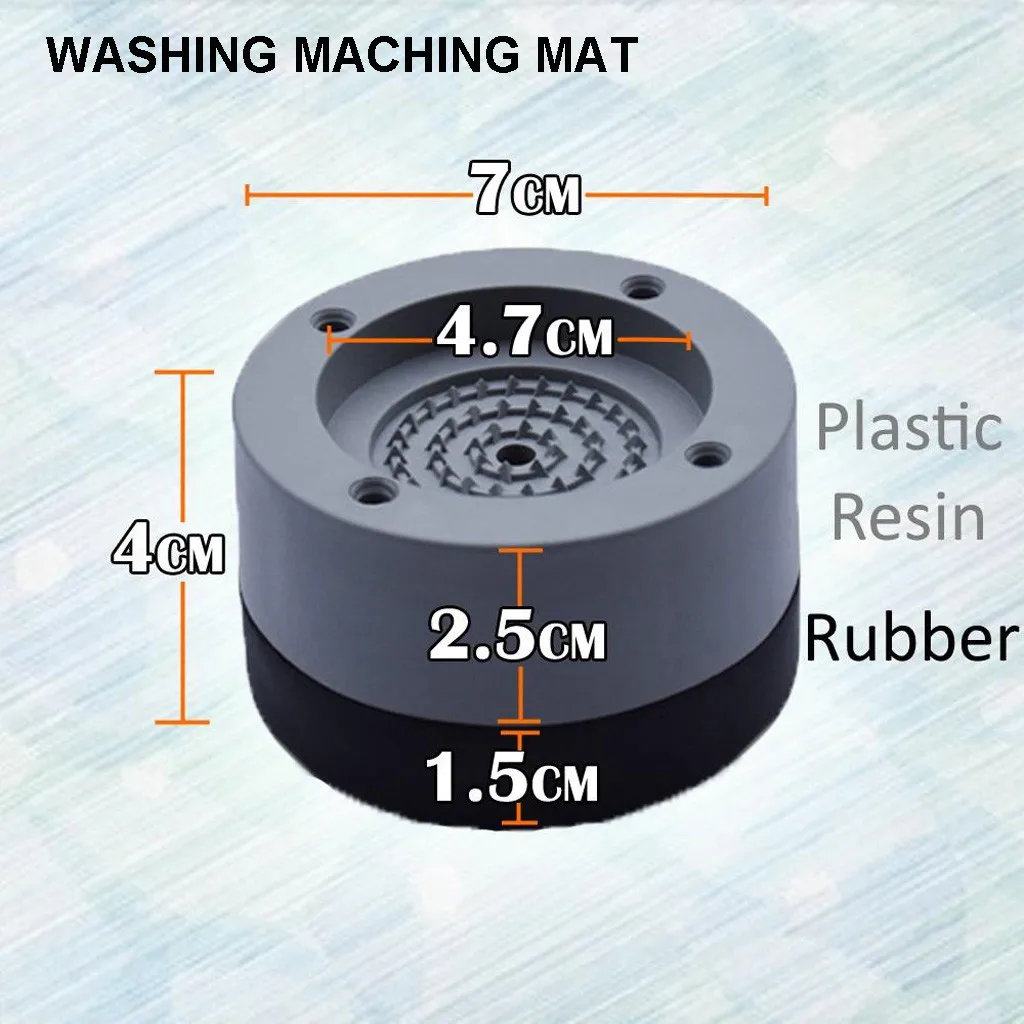 4 шт. стиральная машина резиновый коврик анти-вибрационная колодка Универсальный Фиксированный нескользящий Демпфирование 7x4 см W30530