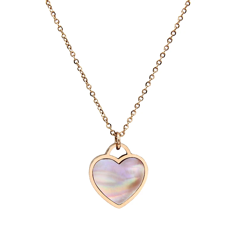 Ювелирные изделия yukam серебряное золото сердце нержавеющая сталь натуральная морская раковина колье ожерелья для женщин пляжные Подвески Морская раковина ожерелья