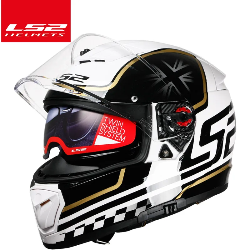 LS2 FF390 мотоциклетный шлем с двумя объективами полный шлем для лица Анти-туман Pinlock противотуманная система Pinlock шлемы