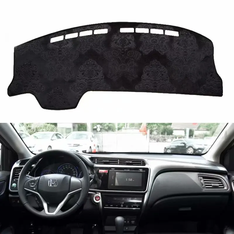

For Honda City Grace 2014-2019 Flannel Dashmats Dashboard Covers Dash Pads Car Mat Carpet Sunshade 2015 2016 2017 2018