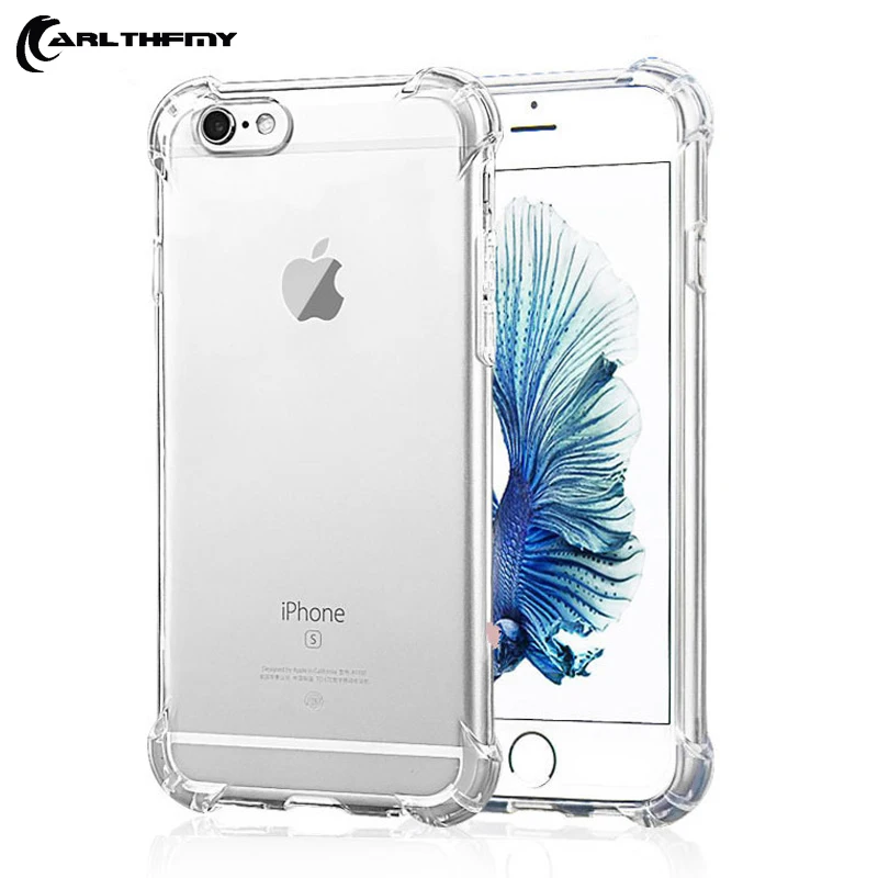 

5pcs Super Shockproof Clear Soft Case for iPhone X 6 6S 7 8 Plus 10 5 5S SE Ultra Thin Silicon Full Cover For iphone 6 6S Case