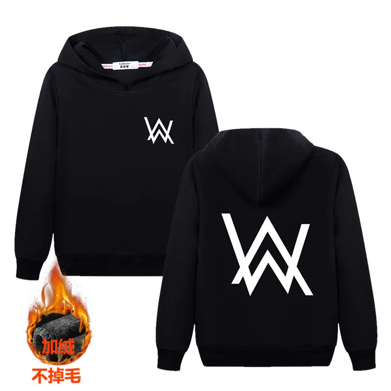 

Boys Winter Fleece Sweatshirt Alan Walker Faded Hoodie Kids Sign Printing Hip hop sweatshirt Fleece Black Hoodies