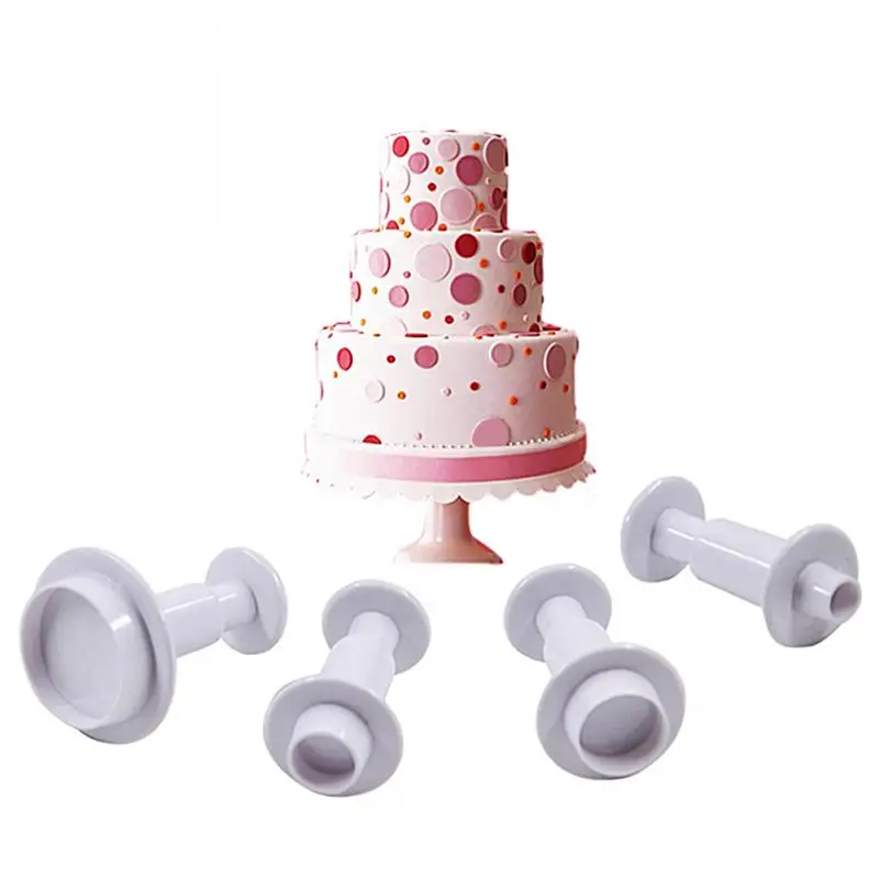 

4pcs/lot Round Cookie Molds Cutter Fondant Cake Decorating Tools Keuhen Gadgets Kitchen Accessories Cake Tools Utensil Stencil