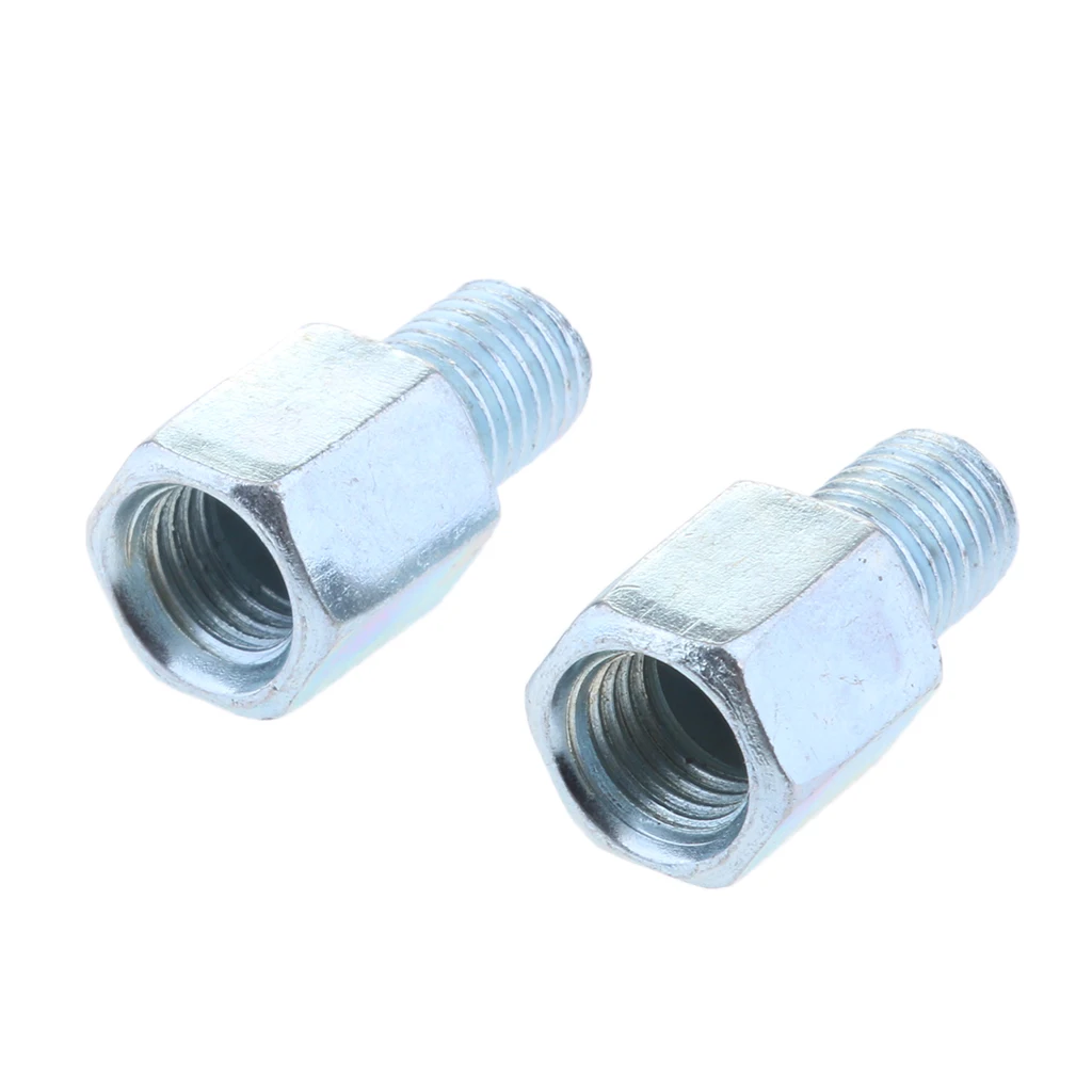 2Pcs Motorcycle Rearview Mirror Screw 10mm To 10mm Thread Adapter Conversion Bolts Motorbike Mirror Screw Bolt Auto Accessory