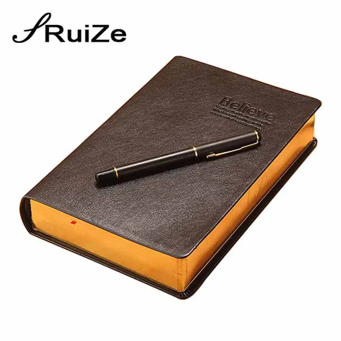 RuiZe vintage thick notebook bible notes book journal leather notebook