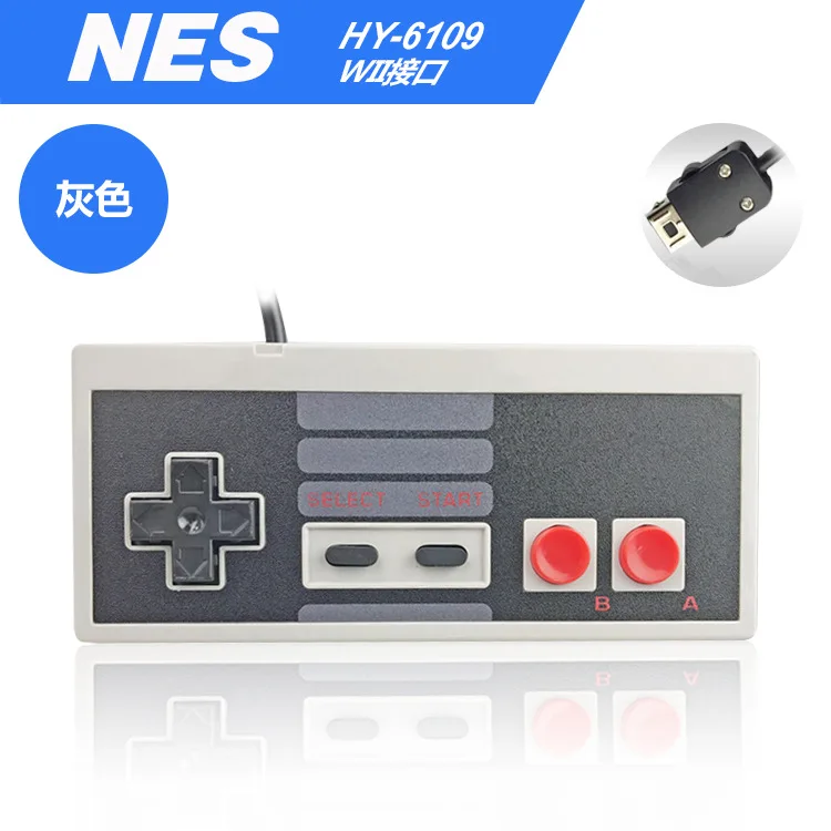 Стиль Геймпад контроллер для NES/SNES мини классическая консоль - Цвет: Темно-серый