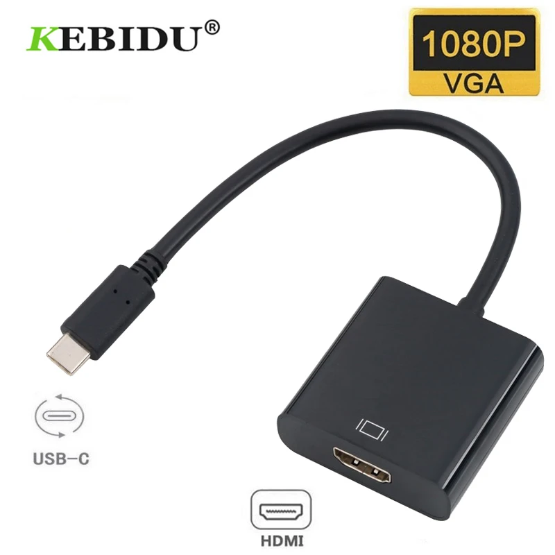 

kebidu USB C to HDMI Adapter 4K Type C 3.1 Male to HDMI Female Adapter Converter for MacBook Chrome book Samsung HTC HUAWEI LG