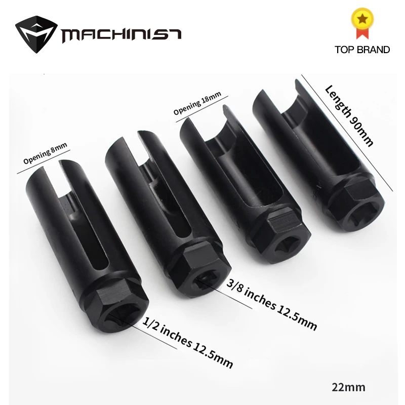 1/2" Drive Lambda Oxygen Sensor Open Socket Removal Hand Wrench Tool KIt 18mm 1/2" Drive Lambda Oxygen Sensor Open Socket Removal Hand Wrench Tool KIt 18mm