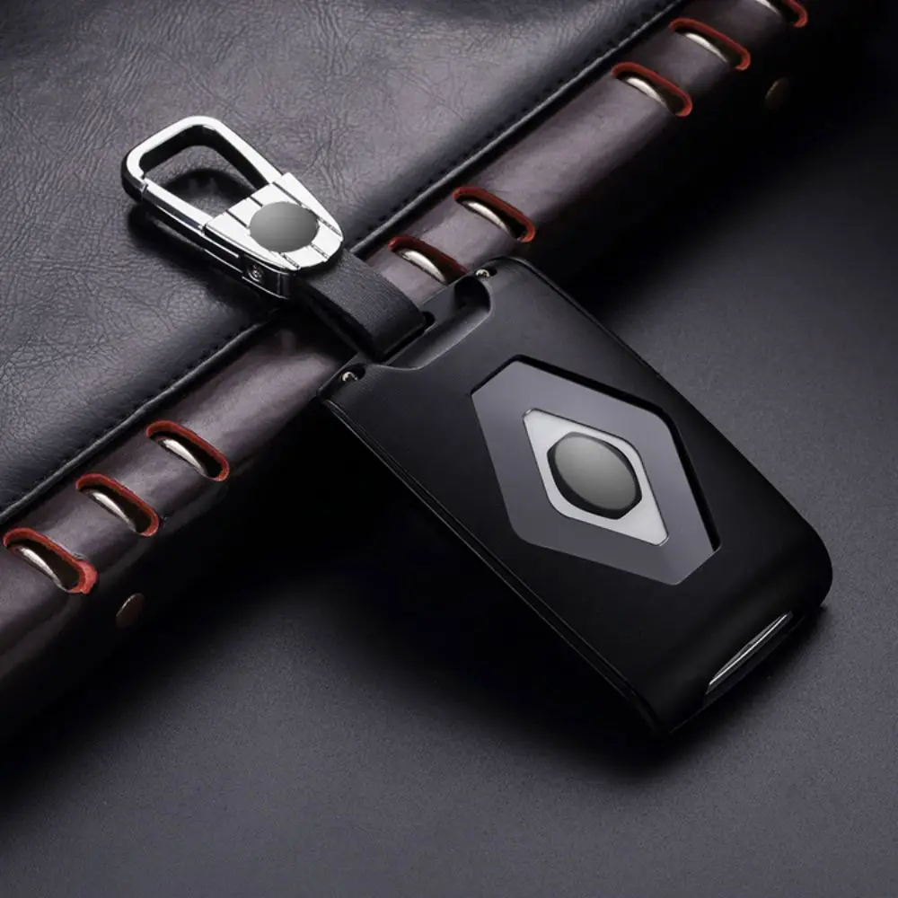 

ATOBABI Aluminum Alloy Car Key Case Key chain Cover Fob Shell Frame For Renault 2016-2017 Koleos Kadjar Smart Keys Car Styling