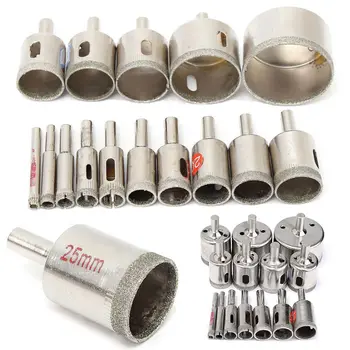 

15pcs New 6mm-50mm Diamond tool drill bit hole saw set for glass ceramic marble
