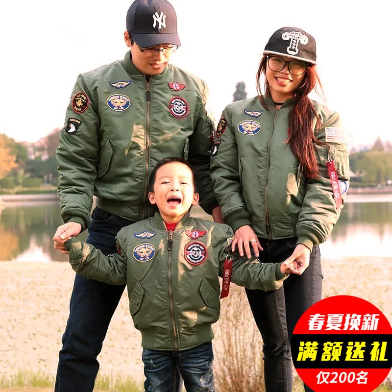 

2019 mommy and me clothes family matching mom daughter big sister little couples baby women son boys girl bomber Jacket coat ma1