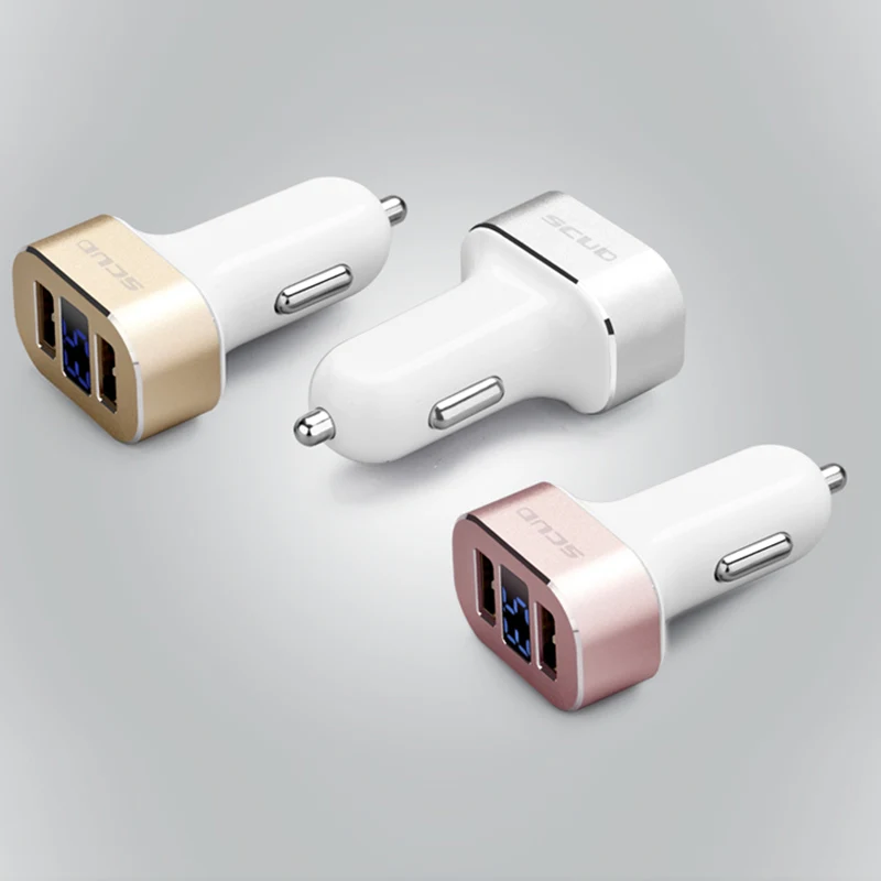 Автомобильное зарядное устройство SCUD Dual USB для мобильного телефона