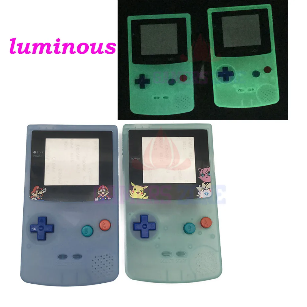 

5Sests For Limited Edition Plastic Luminous Housing Shell Case for Nintendo GBC Gameboy Color Cover