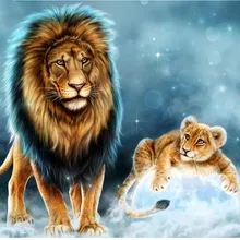 5d eigen foto Заказная Алмазная картина льва Рождественская вышивка diy крестиком Рождественский Декор Горячая 925 светящаяся
