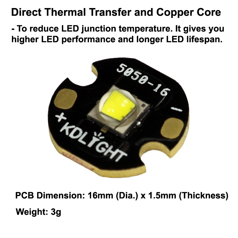 Luminus SST-40 N4 BA белый 6500K светодиодный излучатель с 16 мм/20 мм DTP медь MCPCB