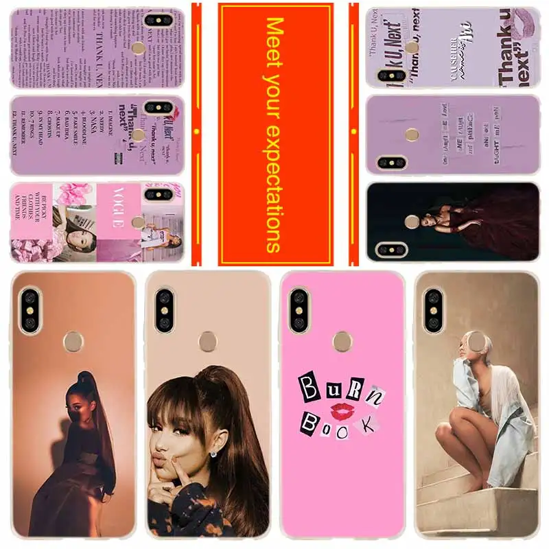 

Phone for Xiaomi Redmi go 7 6a 5a 5plus 4a 4x 3s Note 7 6 5 4 3 5a K20 pro Cover Case Ariana Grande Thank U Next