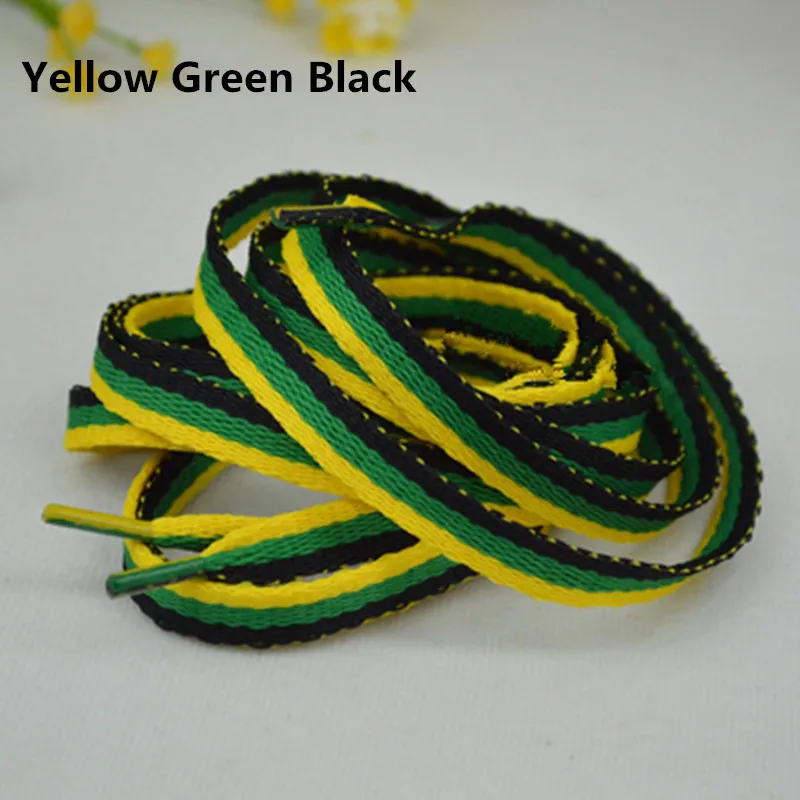 Разноцветные шнурки 1 см ширина 115 длина полосатые шнурки для женщин и мужчин цветные кожаные спортивные повседневные шнурки