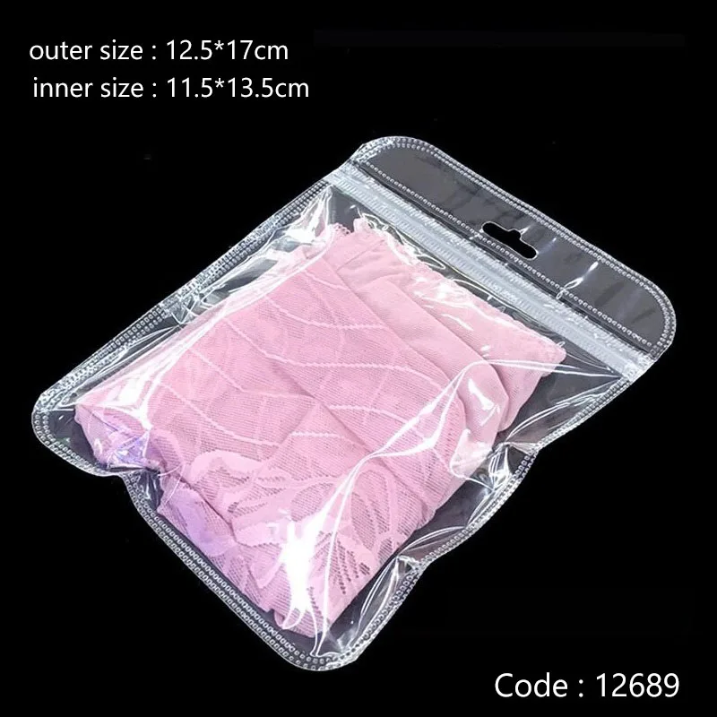 100 шт/партия пластиковая молния упаковка для мобильного телефона аксессуары прозрачный упаковочный пакет для ювелирных изделий/ремесел/мелких предметов Упаковка 9/13 - Цвет: inner size 11.5x13cm