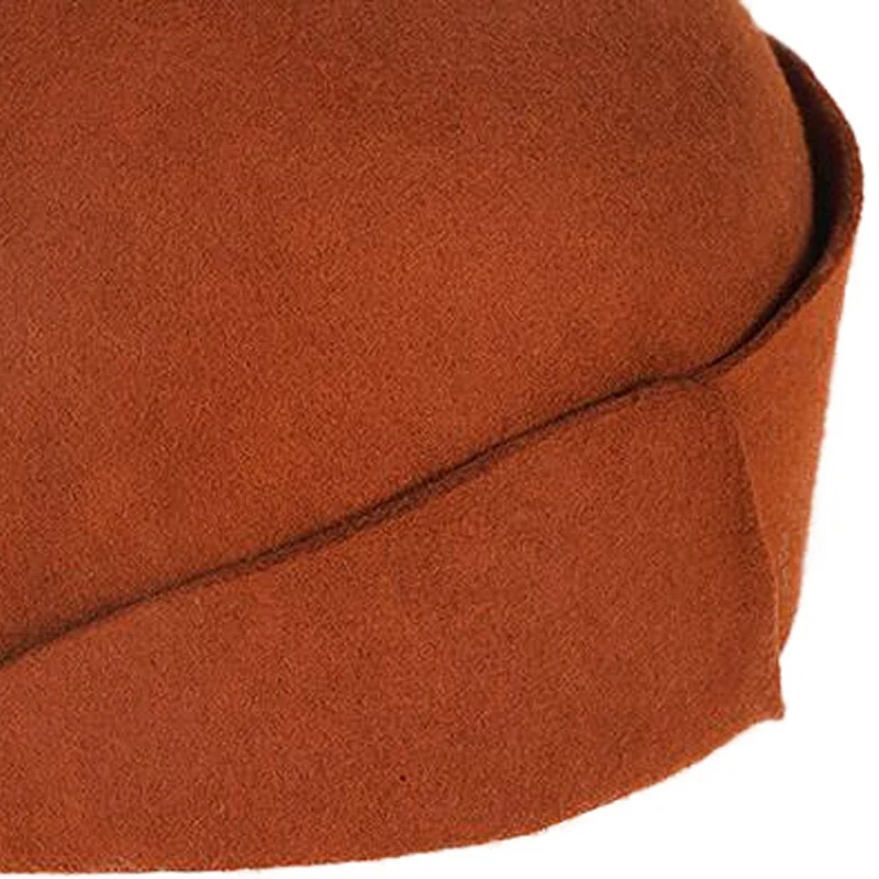 FS Винтаж Черный Оранжевый шерсть Клош шляпы для женщин с широкими полями фетровая шляпа-котелок церковная шляпа Зимняя небрежная женская шляпа