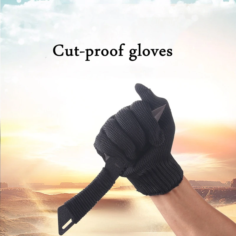 Anti-cut Gloves Self Defense Working Safety Glove Man Cut Proof Kitchen Butcher Cut Heat Stab Resistant Fire Hand Gloves Durable