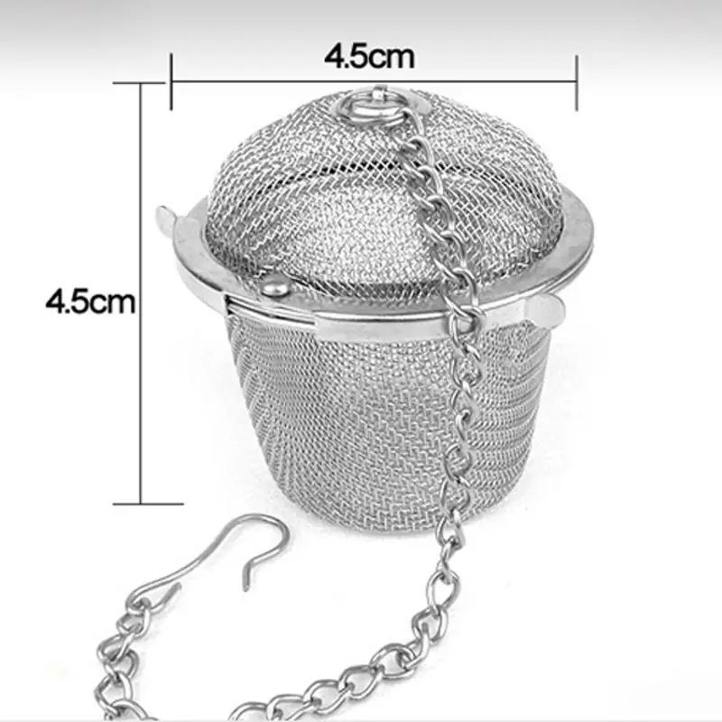 Stainless Steel Locking Spice Tea Strainer Mesh Infuser Tea Ball Herbal