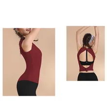 Женская спортивная одежда без рукавов дышащая быстросохнущая Йога Топы для фитнеса SMN88