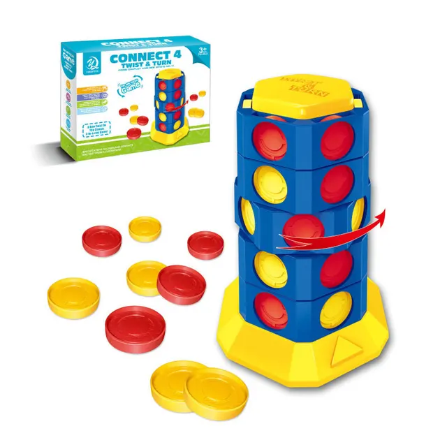US $17.20 Three-dimensional Four-game Chess Connect 4 In A Line Board Classic Game Children's Early Education