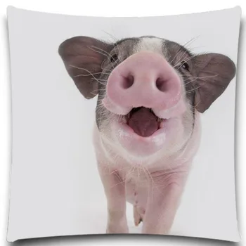 

Animals pig creative pillow case office Wedding bedding couch Vintage home decorative