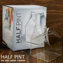 ФОТО  borosilicate glass Creative Cup Heat-resisting Fred And Friends Half Pint Creamer Calf Half Mini Carton Creamer Milk Mug